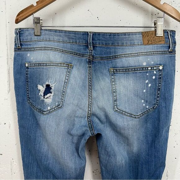 MNG Mango Women’s size 12 Arizona Super Slim Distressed Jeans - Picture 6 of 13
